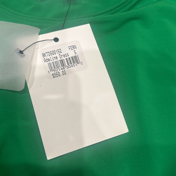 A.L.C. Adeline Ruched Jersey Dress long sleeve - Sz Small NWT - Green - Picture 8 of 10